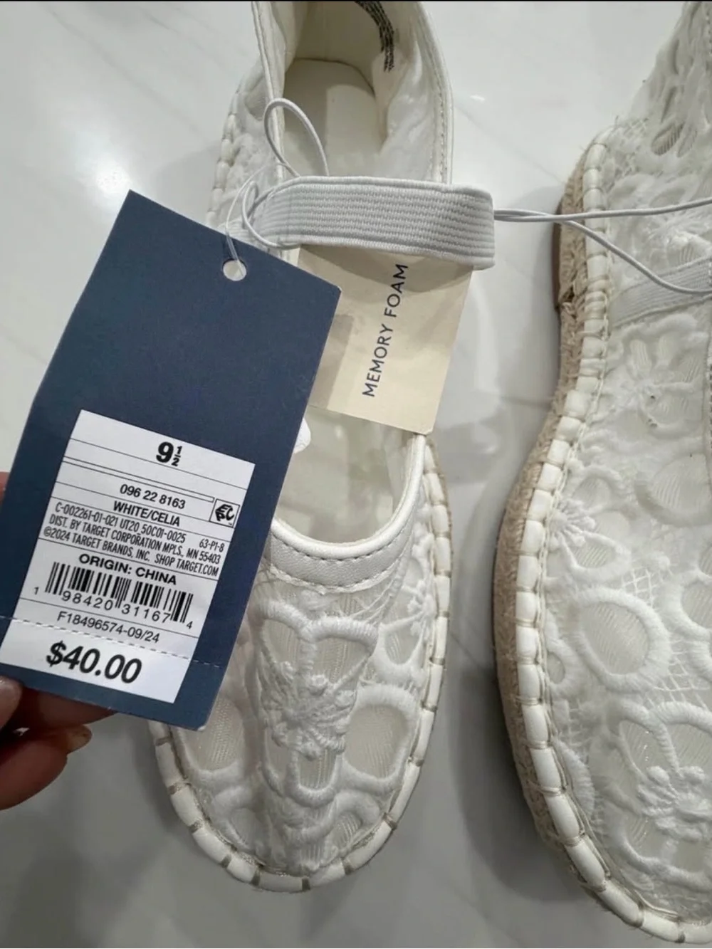 Universal Thread White Lace Espadrille Mary Jane